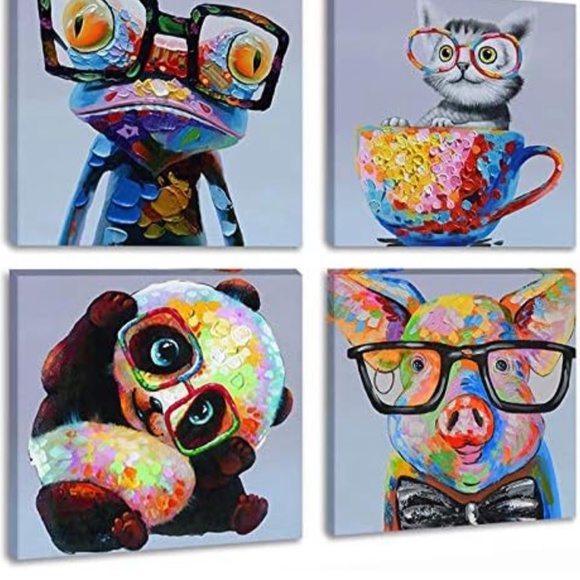 Four large oil painting canvases - Picture 4 of 5